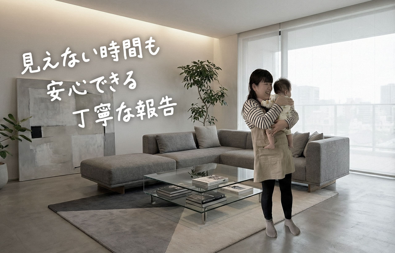 見えない時間も安心できる丁寧な報告